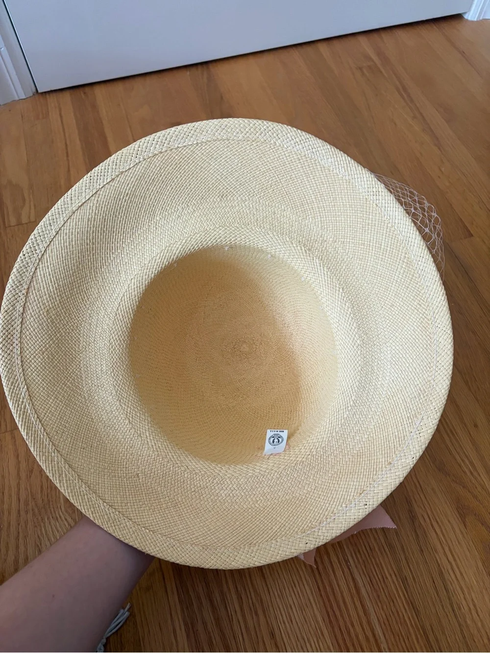 Women's Straw Sun Hat with Pink Bow